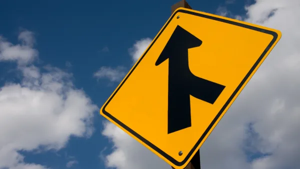 Merge road sign